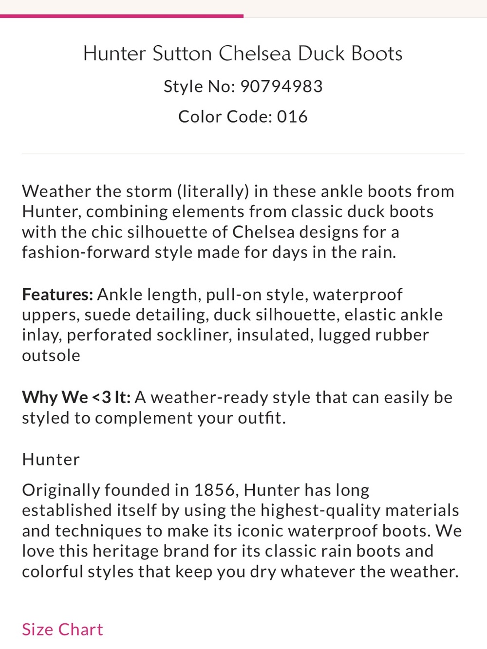 Hunter Sutton Chelsea Duck Boots in Beige and Cream- Size 9 - Picture 4 of 8